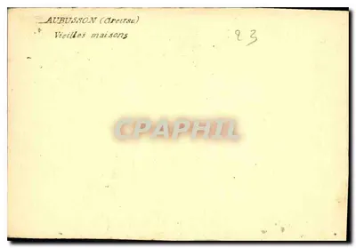 Aubusson (Creuse) — Velhas casas — n° 93 — Verso