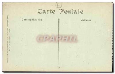Compiègne — Park — figura w ogrodzie — Rewers