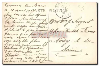 Arredores de ÉVAUX-les-BAINS (Creuse) — Rochers de Bord - La Cagoule — Verso