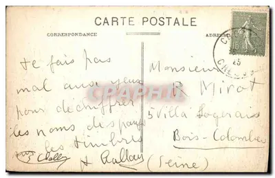 Croizant (Creuse) — Vista generale delle rovine — Editore anonimo, n° 12 — Verso
