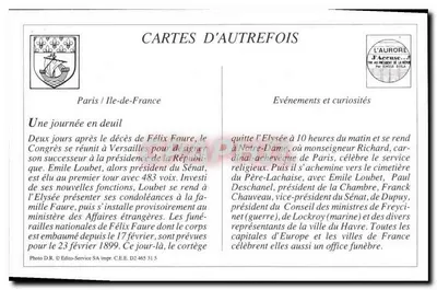 Funerais de Félix Faure — O GOVERNO DE PARIS — Verso