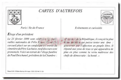 Funerais de Félix Faure — Carro de coroas — Editor: Photo D.R. © Edito-Service SA — Verso