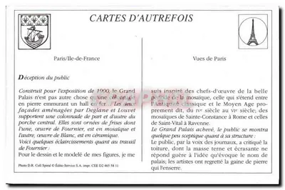PARIS — O Grand Palais — LL. — Verso