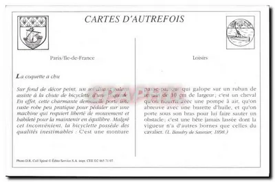Caduta in bicicletta — scena umoristica — Édito-Service S.A. n° 07 — Verso