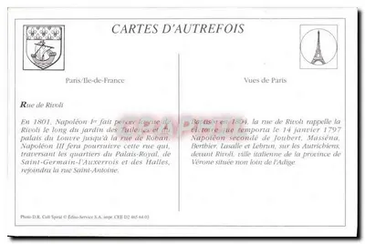 Paris — O Jardim das Tuileries e a Rue de Rivoli — ND Pbot — Verso