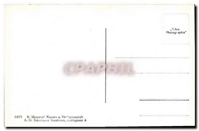 Leoben Steiermark — pejzaż panoramiczny z rzeką i górami — Monopol, nr 14571 — Rewers