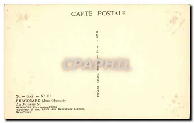 The Pursuit — Fragonard (Jean-Honoré) — Publisher Ferrand Nathan, no. 275 — Back