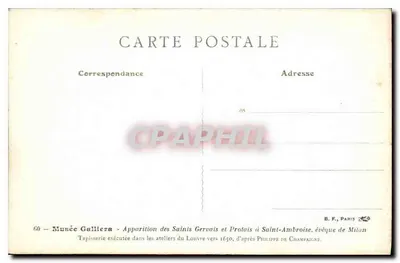 Wydarzenie świętych Gervaisa i Protaisa w Saint-Ambroise — Muzeum Galliera — B.F. Paris — Rewers