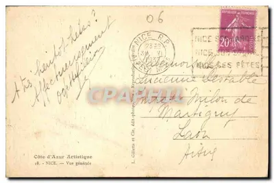 Nice — Ogólny widok — L. Gilletta et Cie — Rewers