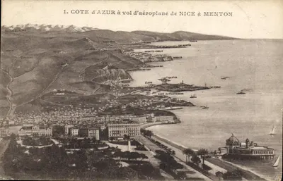 Costa do Azul, vista aérea de Nice a Menton — Editor Gilet, n°1