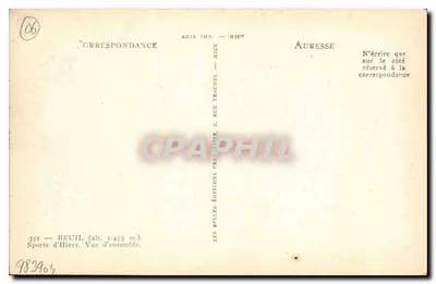 Beuil (alt. 1.453 m) — Vista geral — Éditions Belles Éditions Françaises, Nice, n° 06 — Verso