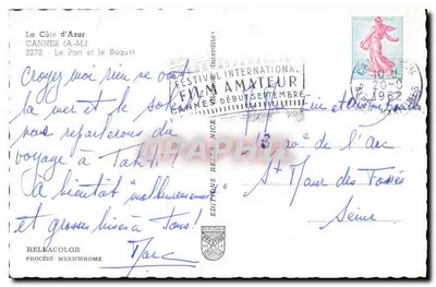 Cannes — Porto e o Suquet — Edições Rellacolor — Verso