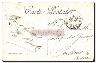 Bilhete postal antigo Corniche de l'Esterel le trayas Hotel de la Reserve — Verso