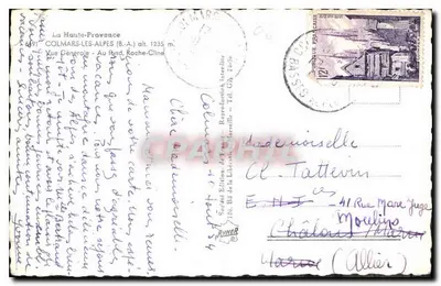 Colmars-les-Alpes — Vista generale - In fondo, Roche-Cline — Edizione della Librairie Interelle — Verso