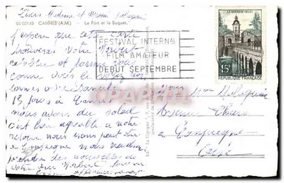 Cannes — Le Port et le Suquet — Éditeur Le Quesnoy, n° 05 029 65 — Rewers