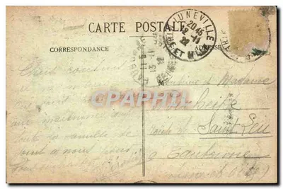 Lunéville — Widok z szczytu jednej z wież Katedry Świętego Jakuba — Lunéville-Photo - P. R., 18, Pl. Katedry — Rewers