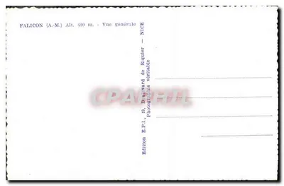 Falicon (A.-M.) — Ogólny widok — Wydawnictwo E.P.I., Bulwar Riquier, Nice — Rewers
