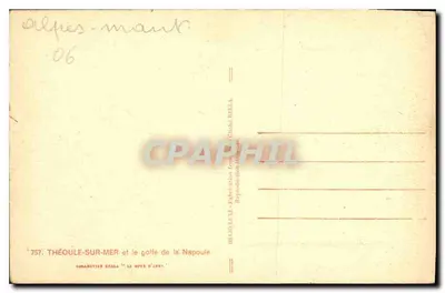 Théoule-sur-Mer — widok golfa Napoule — wydawca Hélioluxe, nr 757 — Rewers