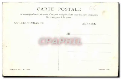 Wioska Entraunes (między Niceą a Barcelonnette) — Stara pocztówka P. L. 1935 — J. Barreau, Paryż — Rewers