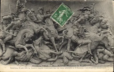 Mars-la-Tour — Alto-relevo do Monumento de Bogino — editor Foliguet, n° de série 54