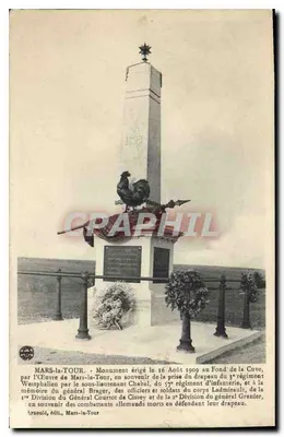 Mars-la-Tour — Monument aos combatentes mortos defendendo sua bandeira — editor Arnould, Mars-la-Tour