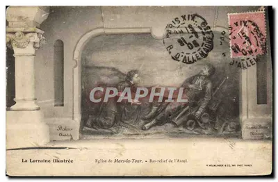 Igreja de Mars-la-Tour — Bas-relief do Altar — La Lorraine illustrée, P. Helmlimber & Cie, Imp. Fot. Nando