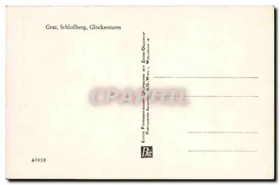 Graz, Schlossberg, Glockenturm — editore: Echte Fotografikart A.G. Wien I, Zeiss-Objektiv — Verso