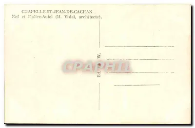 Capela Saint-Jean-de-Cachan — Nef e Altar-mestre — Ed. G. W. — Verso