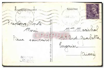 Święta Tereska Dziecka Jezus — Chcę robić dobro na ziemi — Impr. de l'Étoile d'Or, Lisieux — Rewers
