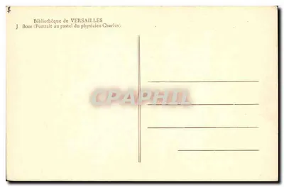 Porträt des Physikers Charles — J. Boze — Bibliothèque de Versailles — Rückseite
