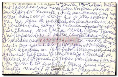 Le Sanctuaire de Notre-Dame de Livron — éditeur Hélio, n° 14 — Verso