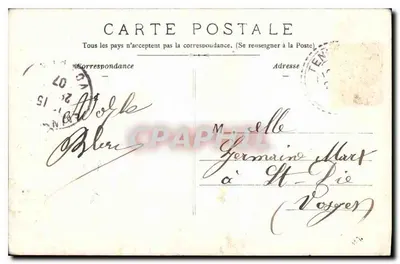 Arranjo de violetas — editor Germain, n° 363 — Verso
