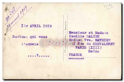 Jovem mulher em vestido verde — decoração floral — n°4199 — Verso