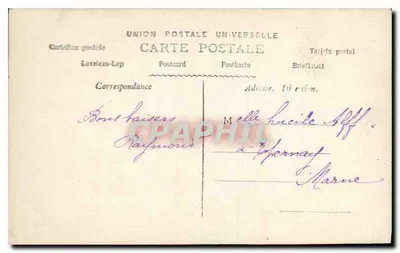 Little girl with book — Good for a year of happiness — Raymonde, Paris, n°337 — Back