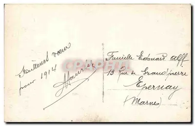 Casal em traje de inverno — cena de Natal — editor anônimo, n° 782 — Verso