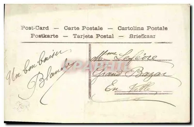 Fille avec bouquet — Bonne Fête — n°4800 — Verso