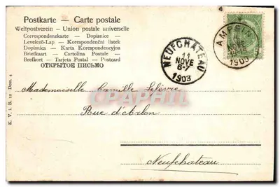 Cavalo e cavaleira — ferradura — editor Neufchâteau, n°4 — Verso