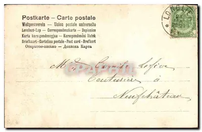 Cupidon em um paisagem invernal — casal patinando — editor não identificado, n° de série 1479 — Verso