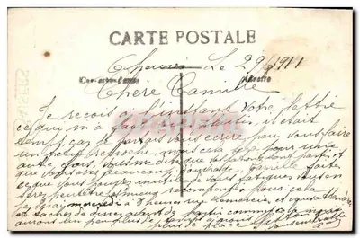 Jovem com buquê de rosas — Bons Baisers — Editor OR, n° 331 — Verso