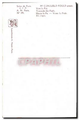 Mulher lendo — rumo à fé — Consuelo Fould — Luxchromie A, Noyer, Paris, N° 199 — Verso