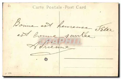 Mata de tulipas — Boa Festa — Carta Postal N° 379 — Verso