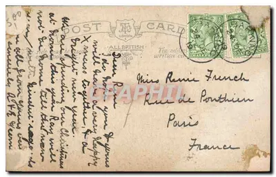 Natal — Saudações — Meninas e Meninos, Paris — Verso