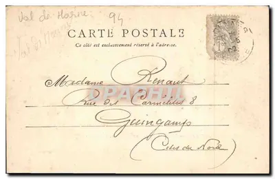 La Varenne-Saint-Hilaire — O Ponte de Chennevières e a Marne — Ed. Ronasseau, Pap. à rue Sufflaire à La Varenne-Saint-Hilaire — Verso
