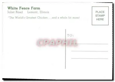 Sorvete gelado — White Fence Farm — Joliet Road, Lemont, Illinois — Verso