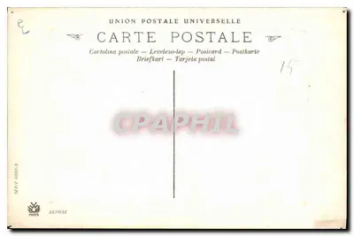 Ondas tumultuosas — paisagem marítima — Union Postale Universelle, série 6000-9 — Verso
