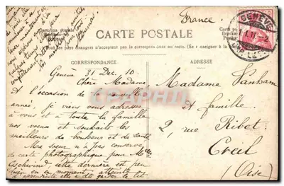 Mulher com casaco e chapéu — 'Ano Feliz' — P335 — Verso
