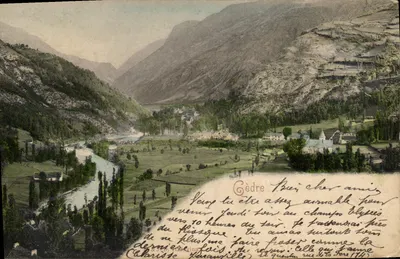 Cảnh quan làng Flasque trong dãy núi Pyrénées — Nhà xuất bản C. & P. H. H. số 29