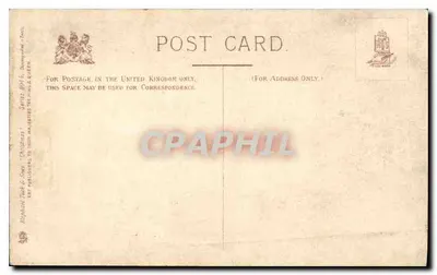 Anjo segurando um pinheiro de Natal — Tema de carta de boas-vindas — editor Royal Philatelic Society Ltd. — Verso