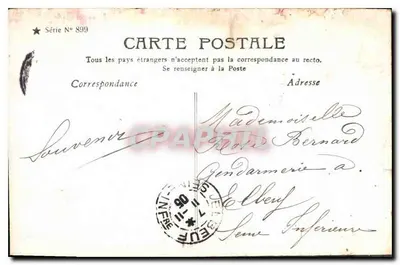 Meisje in bloemstukjurk met een bloemenvoorzien mandje — Stebbing Paris — Serie 899 — Achterkant