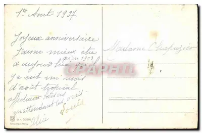 Arranjo de rosas — Aniversário — Editor N° 3506 — Verso
